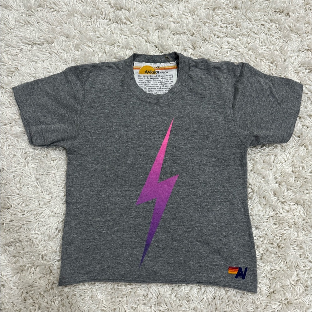 Aviator Nation Logo Boyfriend Tee Size XS $45